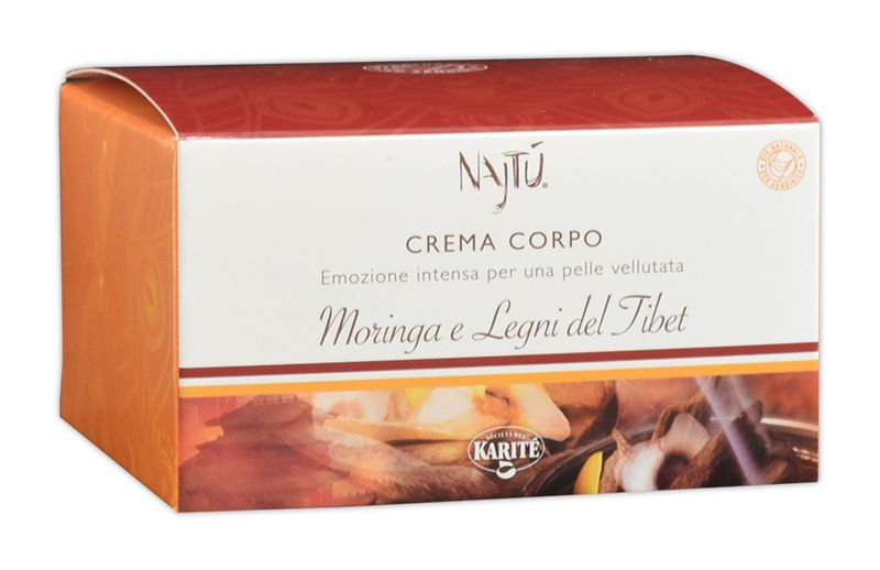 Najtù Crema Corpo Pelle Vellutata Moringa e Legni Del Tibet 200ml