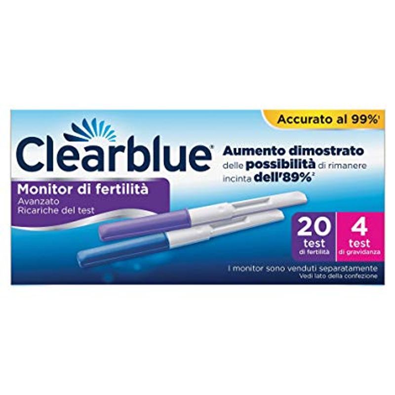 Clearblue Advanced Test di ricambio per Monitor di Fertilità 20 test di fertilità + 4 test di gravid