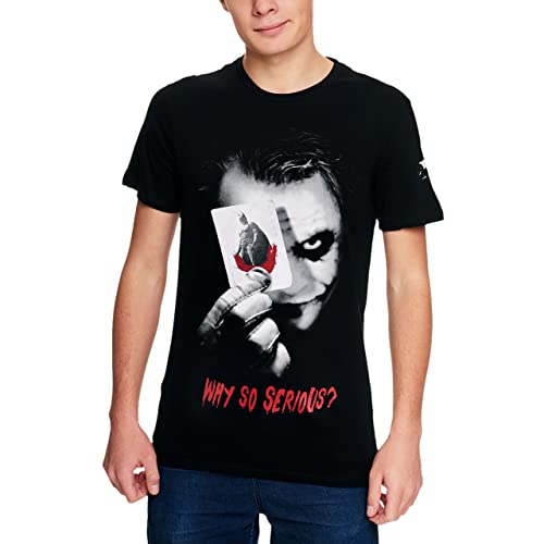 Elbenwald Dc Comics: The Dark Night-T-Shirt-Why So Serious, Nero, L Uomo