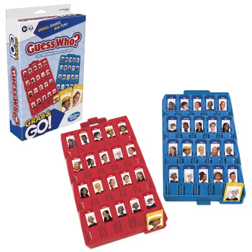Hasbro Gaming Indovina Chi? Prendi E Vai, Gioco Originale Indovinando Per Bambini, Gioco Portatile A 2 Giocatori, Gioco Da Viaggio Per Bambini