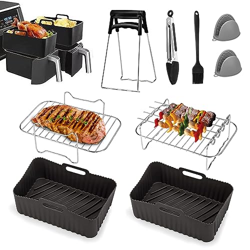 Accessori Per Friggitrice Ad Aria Calda Per Ninja Foodi Af400Eu Af300Eu, Emerio, Princess, Innsky, Torre In Acciaio Inossidabile 7,6 L/8 L/9 L/9,5 L F