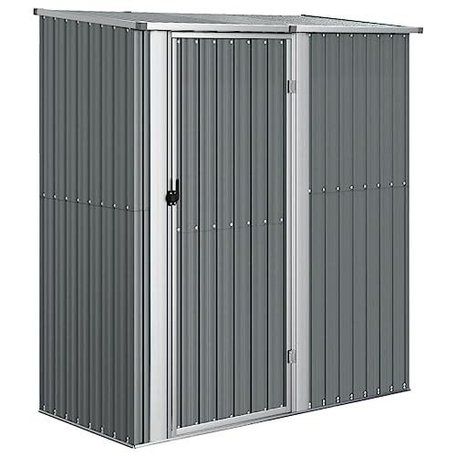 Vidaxl Capanno Per Biciclette Grigio 180,5X97X209,5 Cm Acciaio Zincato