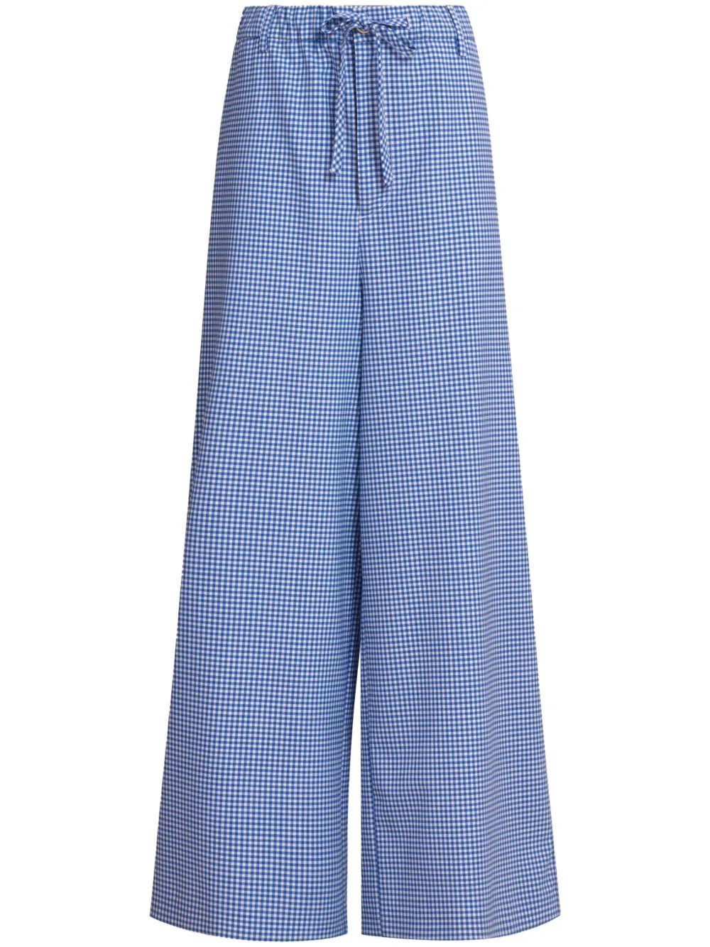 Marni gingham-patterned trousers - Blu
