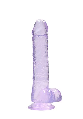 Shots Realrock Crystal Clear - 8" / 19Cm Realistic Dildo With Balls