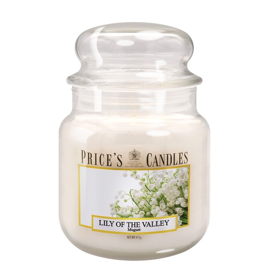 PRICE'S CANDLES Lily of the Valley scented candle in medium jar