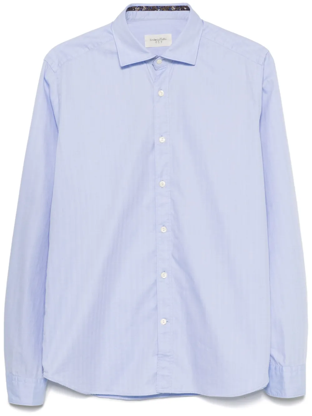 Tintoria Mattei herringbone shirt - Blu