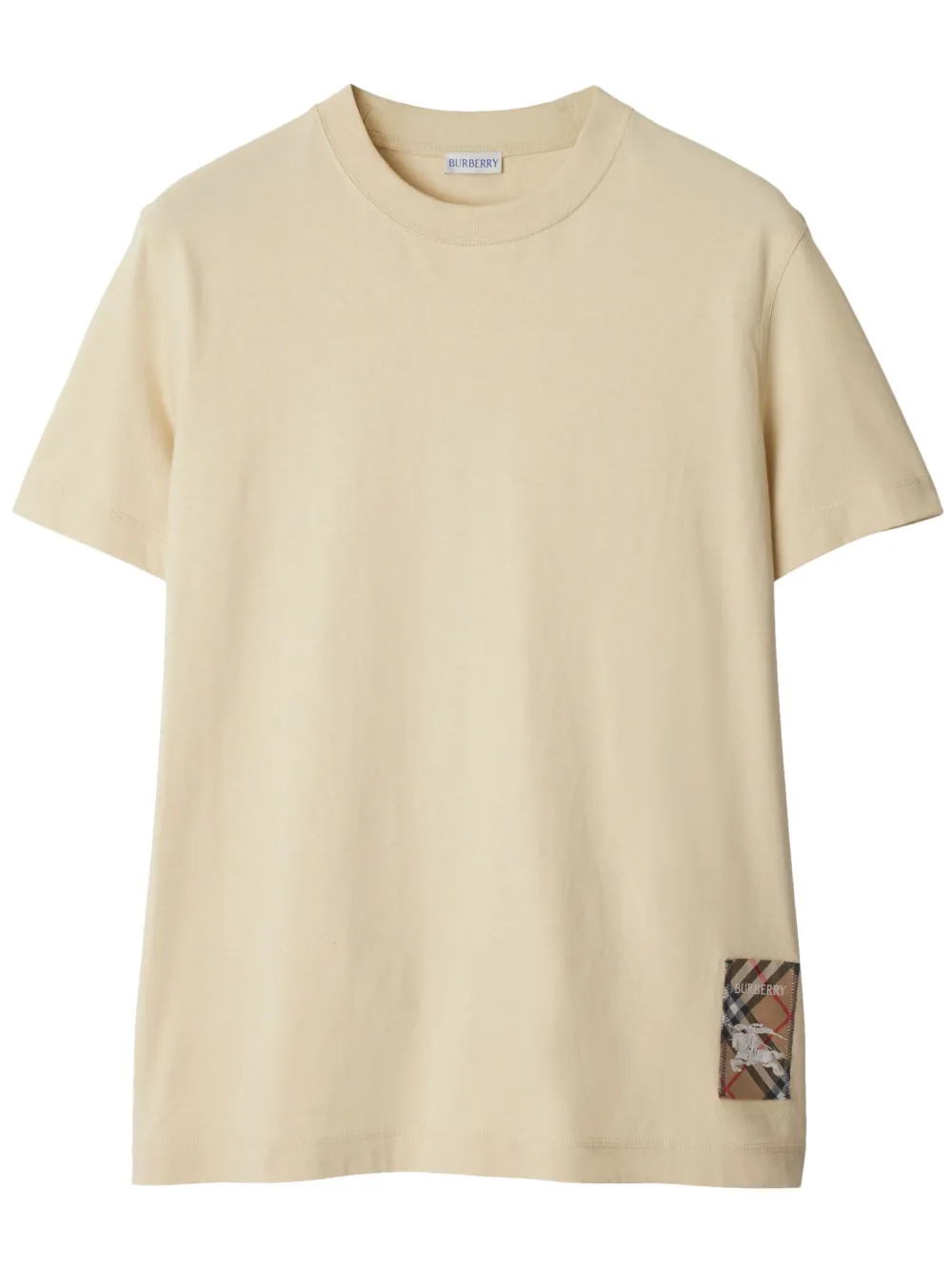 Burberry Check Label cotton t-shirt - Toni neutri