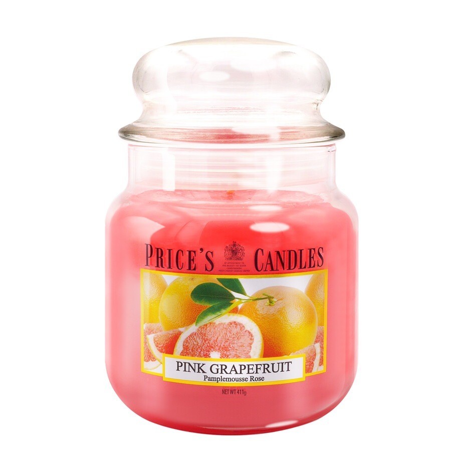 PRICE'S CANDLES Pink Grapefruit scented candle in medium jar