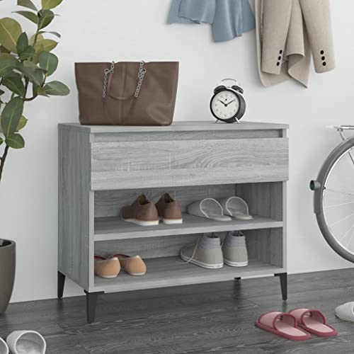 Scarpiera Grigio Sonoma 70X36X60 Cm In Legno Multistrato