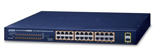 Planet Gsw-2620Hp Switch Di Rete Gestito 10G Ethernet (100/1000/10000) Connessione Ethernet, Supporto Alimentazione Via Porta Ce (Poe) 1U Nero
