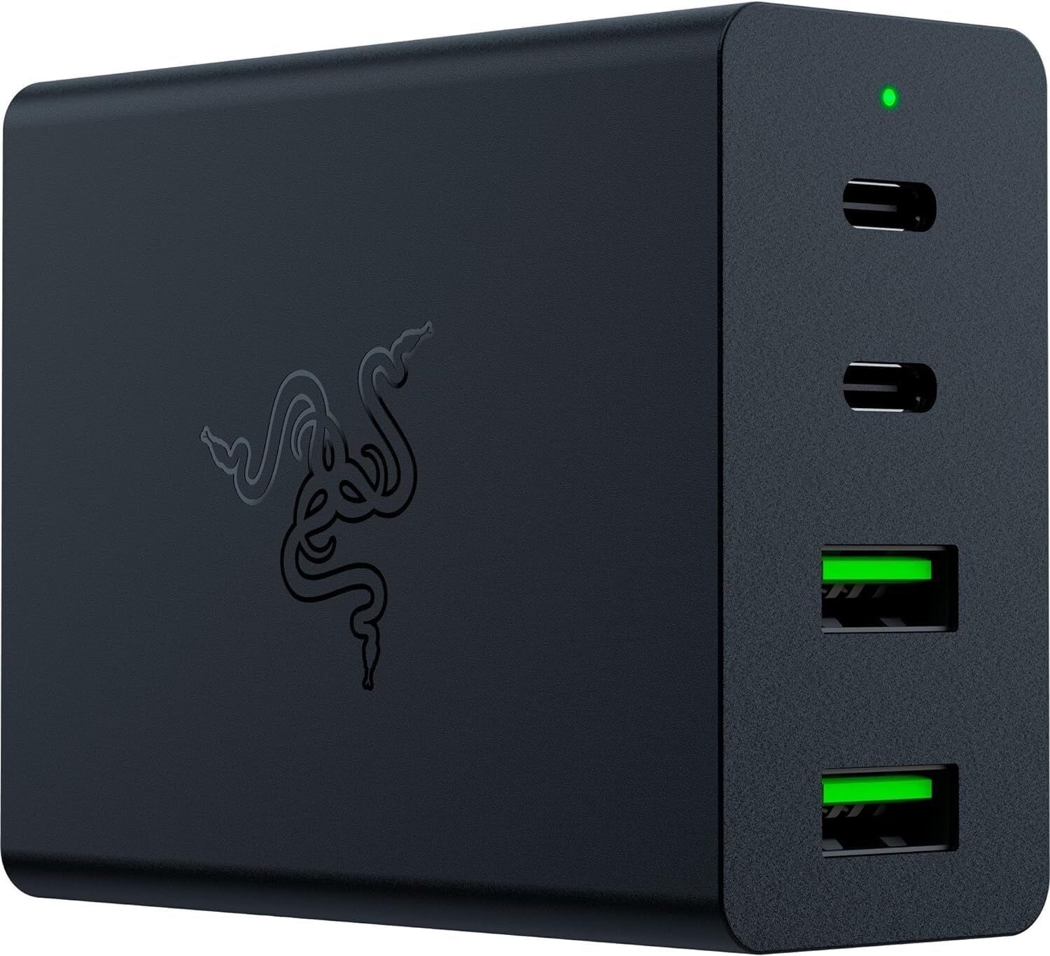 Razer USB-C GaN Charger - Portable Fast Charger (2X USB-C, 2X USB-A with US, EU