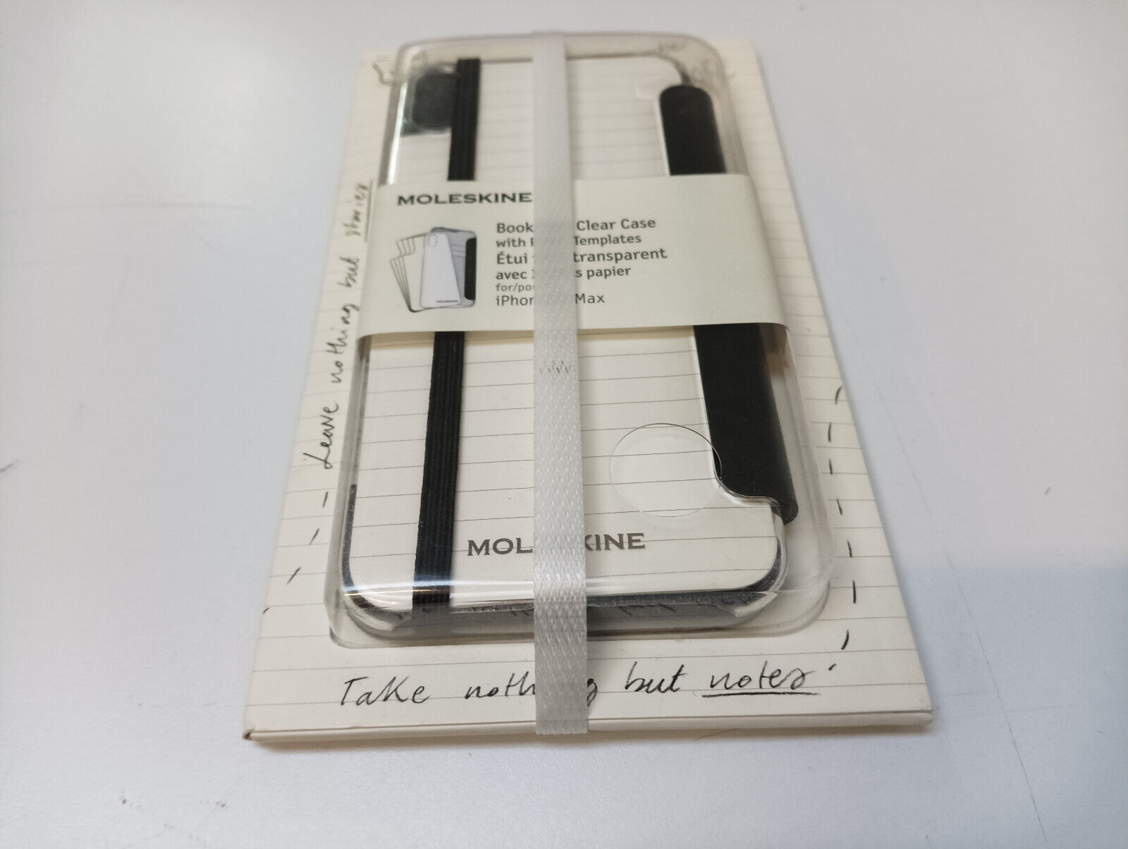 Cover Moleskine Book Type Clear Case IPhone Xs Max - Nuovo