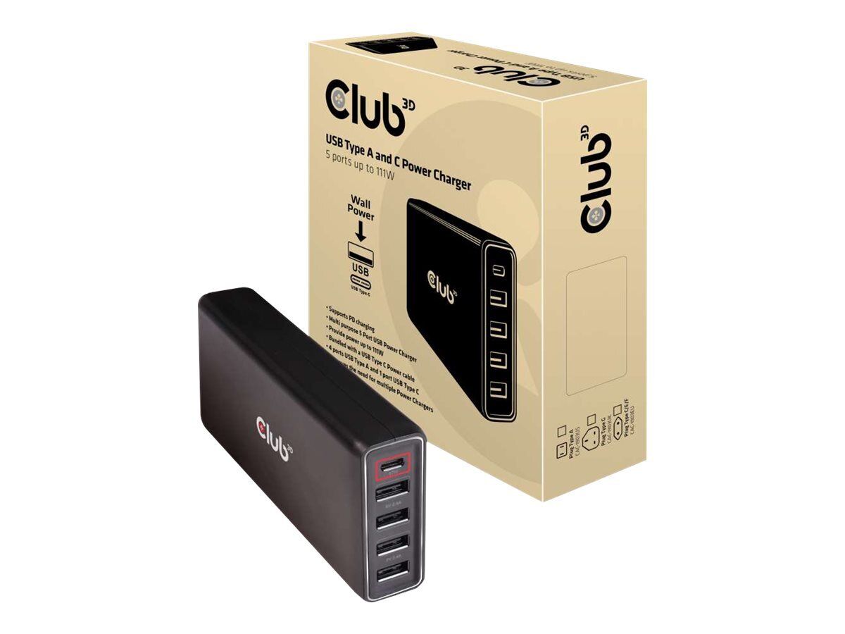Club 3D CAC-1903 Power adapter AC 100-110/240 V 111 Watt output CAC-1903