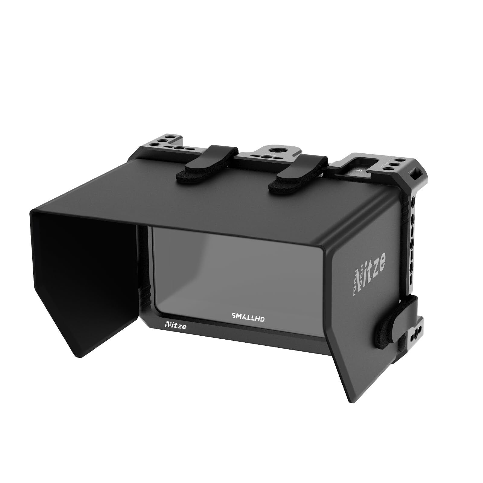Nitze Indie 5 Gabbia Kit per SmallHD Indie 5 Monitor con parasole in PU - (t4Q)