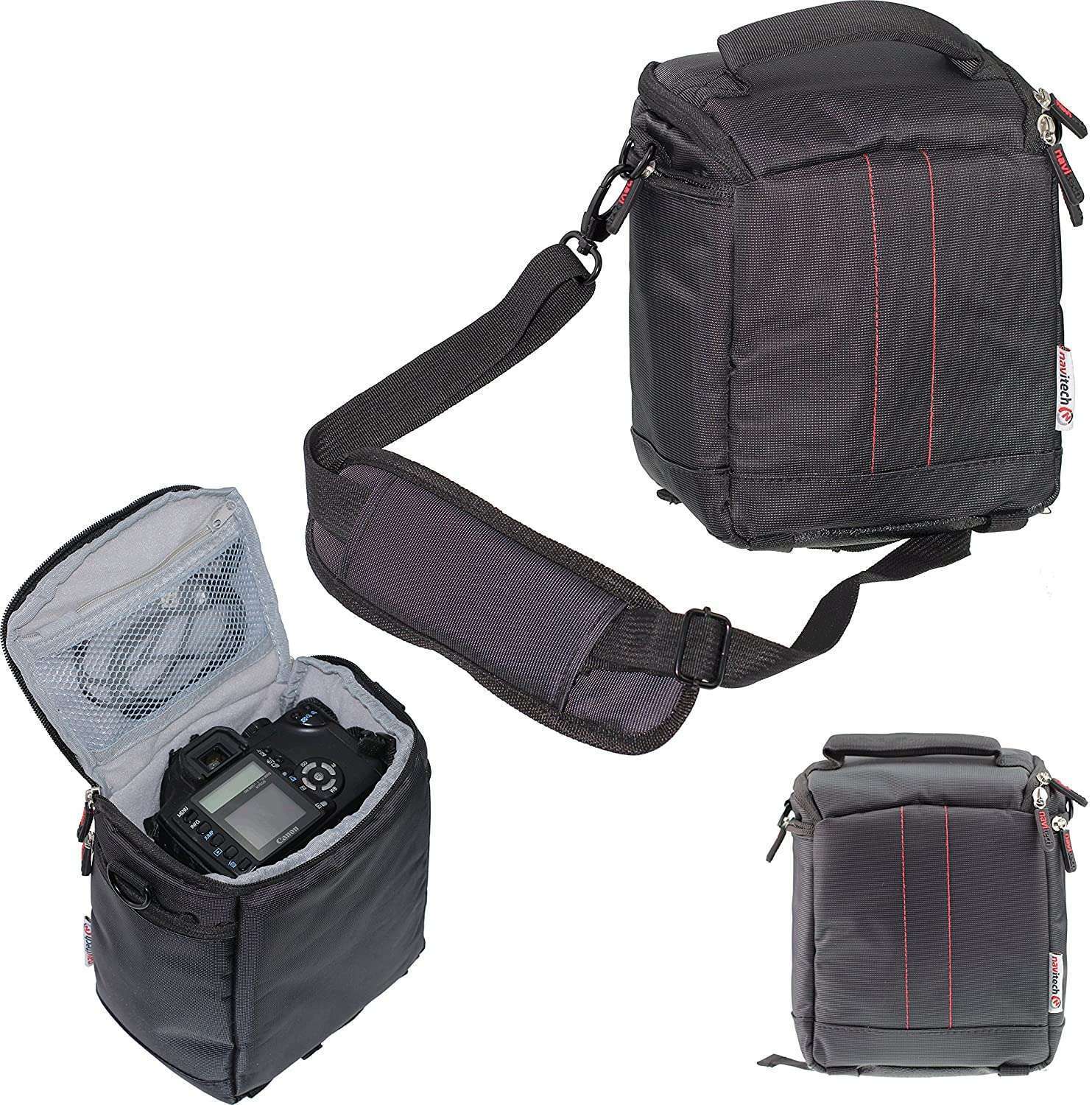 Navitech Black Camcorder Bag For Sony Handycam FDR-AX43 4K Ultra HD Camcorder