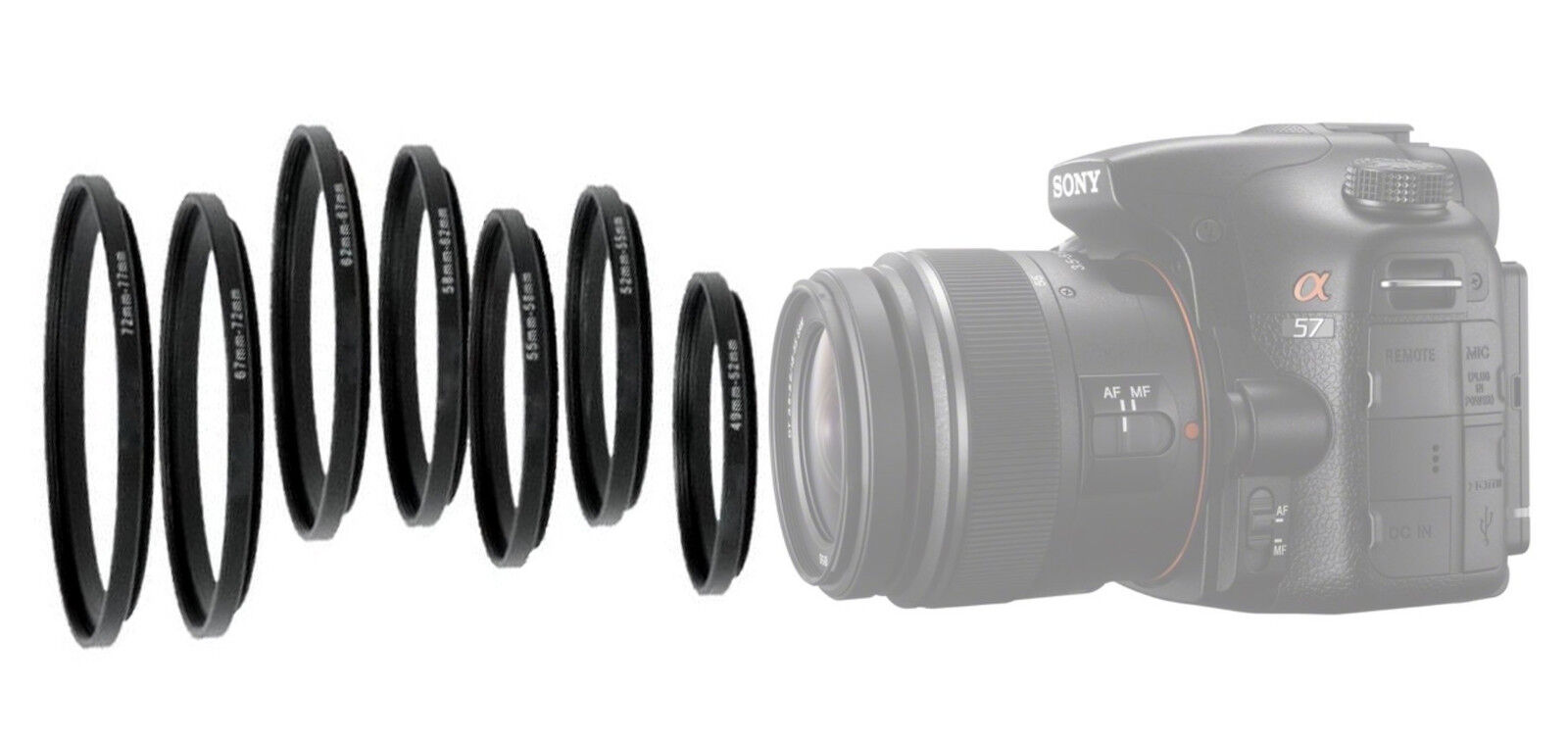 Anello adattatore in metallo da 40.5mm (ob.) a 49mm (fil.) 40.5 - 49 mm Step-Up