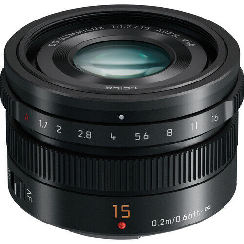 Panasonic H-X-015-K Lumix G Leica Dg Summilux 15mm F1.7 Asph. Lente Nera 00814JP