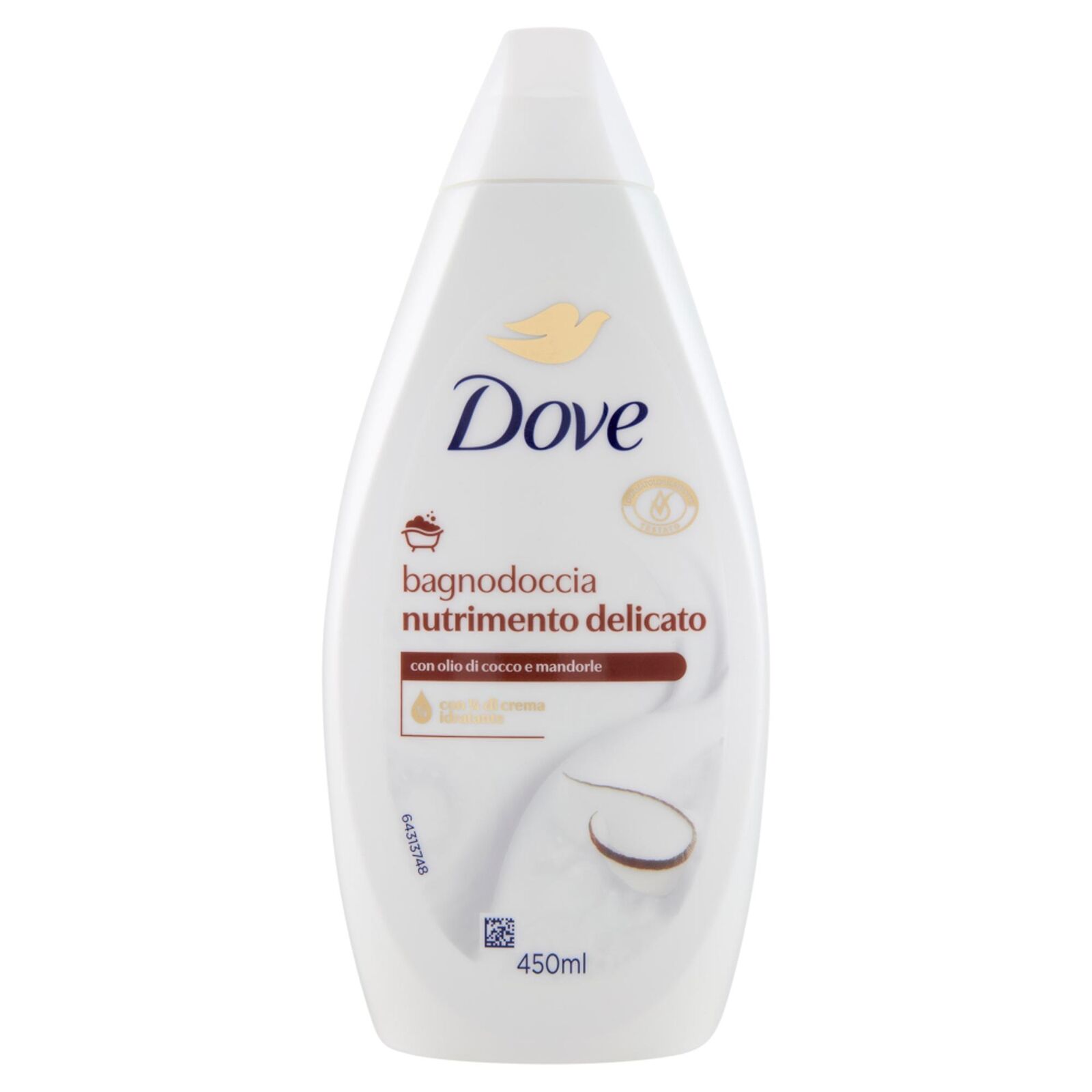 DOVE BAGNODOCCIA CORPO CON CREMA IDRATANTE 450ML NUTRIMENTO DELICATO