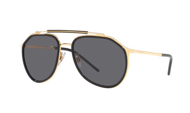 Dolce & Gabbana DG2277 02 87 Oro Nero Grigio Scuro 57 MM Uomo Occhiali da Sole