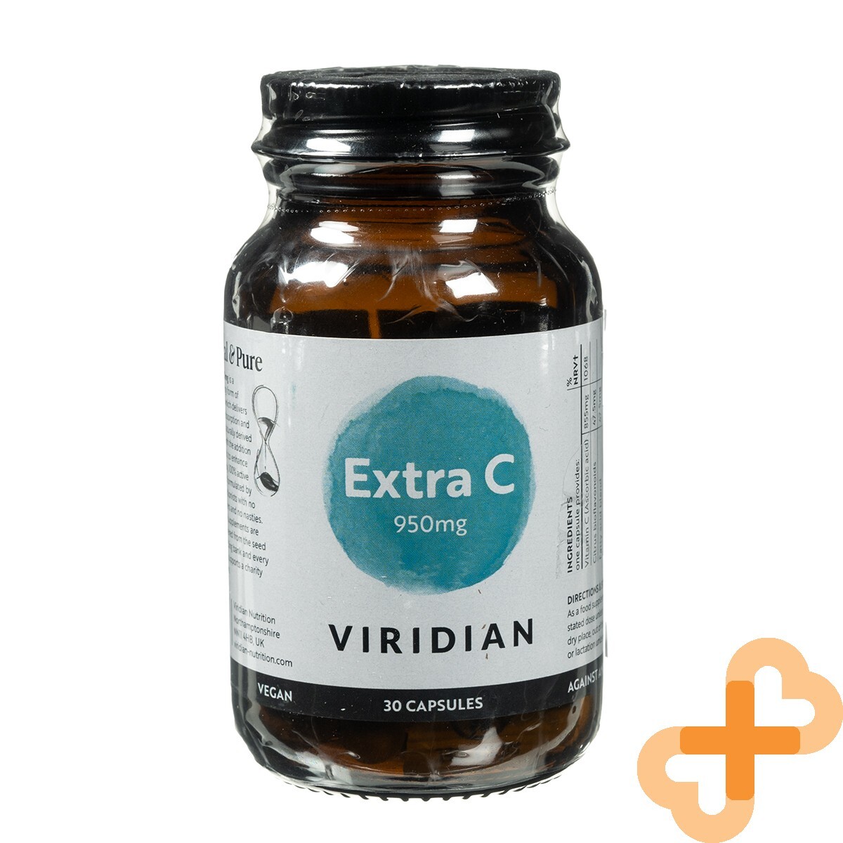 VIRIDIAN EXTRA C 950mg 30 capsule integratore per il supporto del sistema imm...