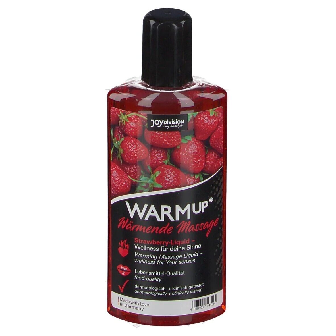 Olio massaggio riscaldante Warmup Fragola afrodisiaco per massaggi erotici