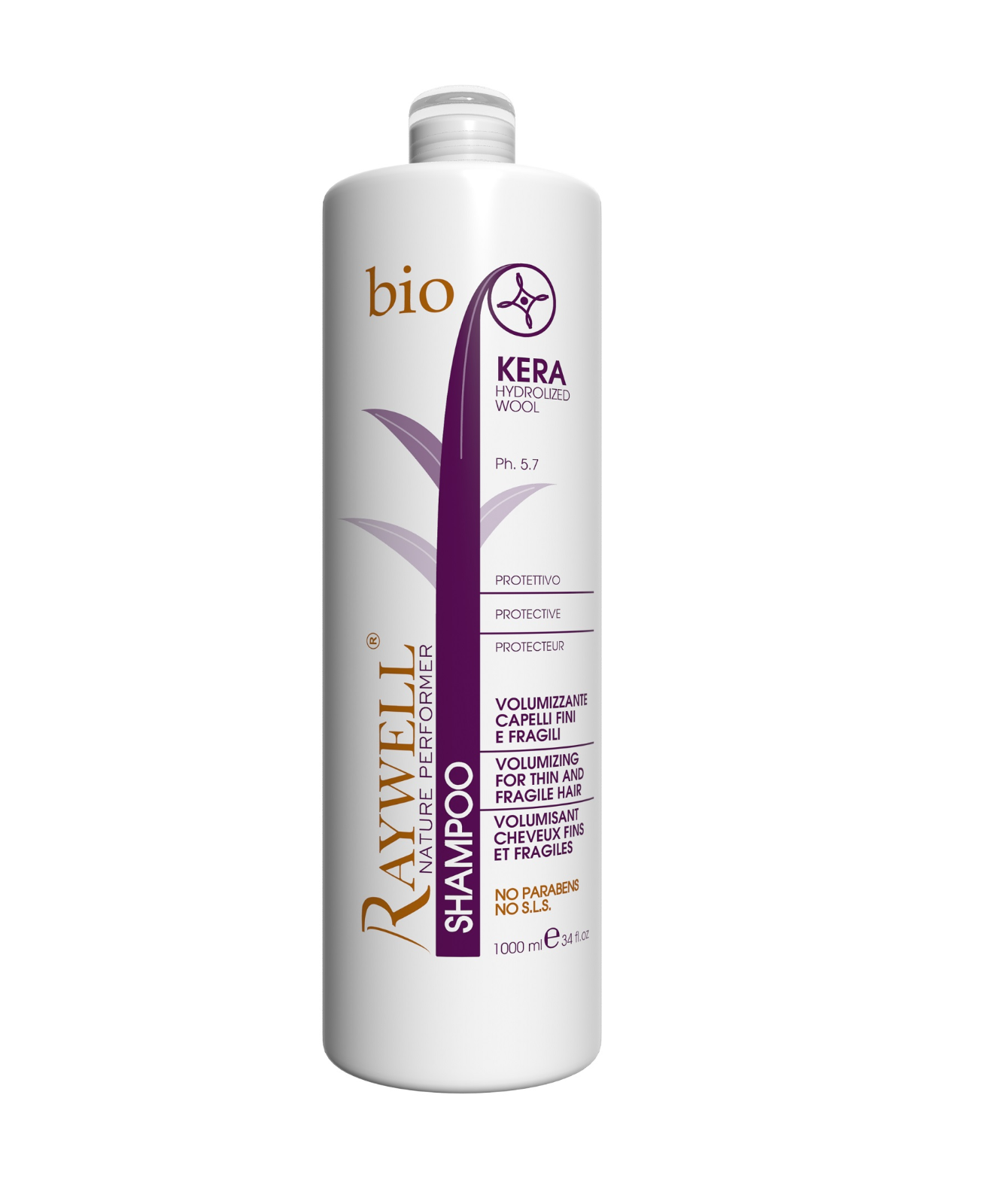 RAYWELL BIO KERA - SHAMPOO CHERATINA - VOLUMIZZANTE CAPELLI FINI FRAGILI -1000ML