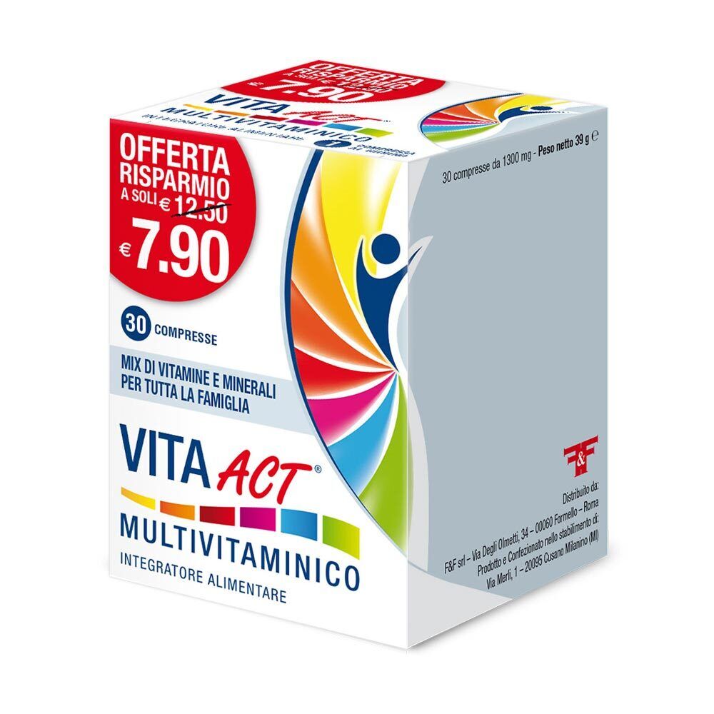 Linea Act Vita Act - Integratore Alimentare Multivitaminico, 30 compresse
