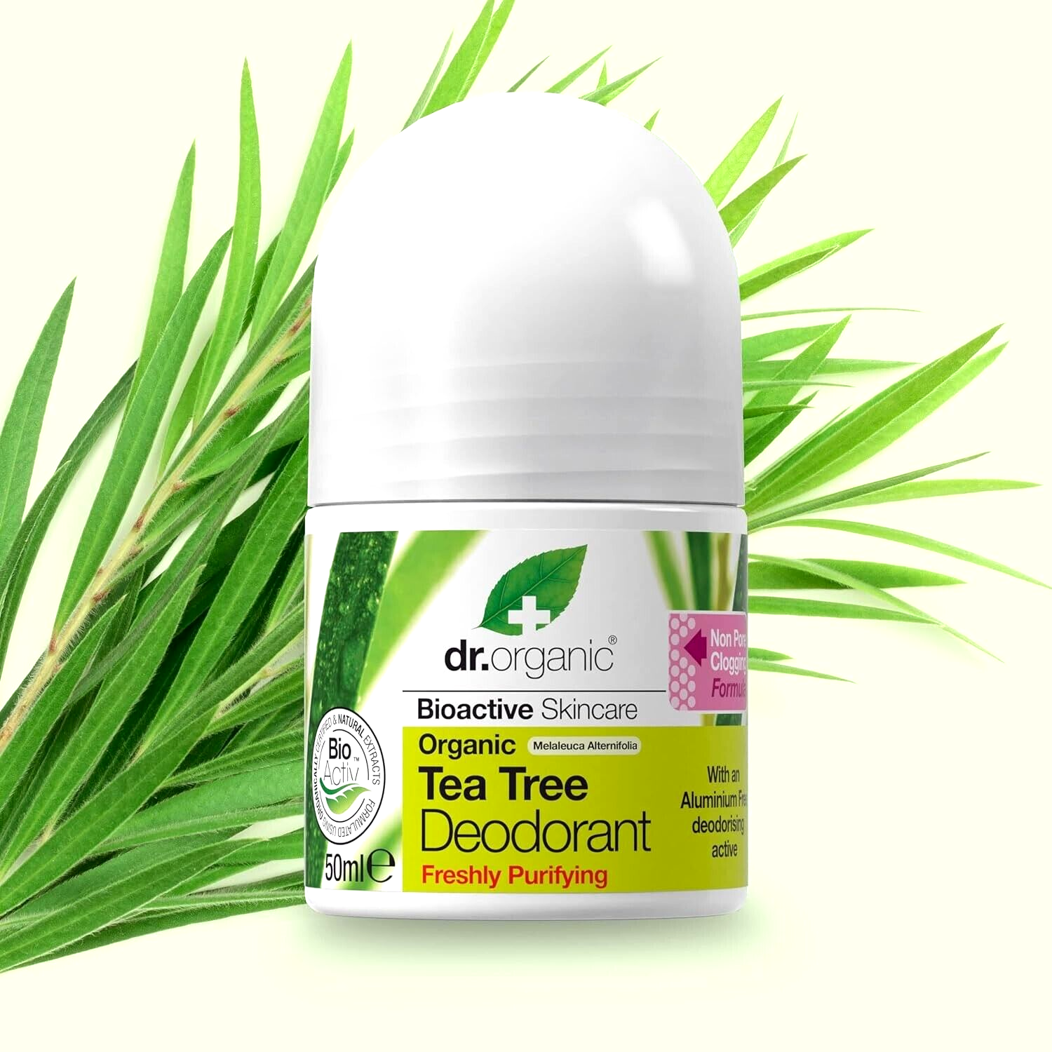 Dr.Organic Bioactive Biologico Naturale Deodorante Roll On + Tea Tree Oil