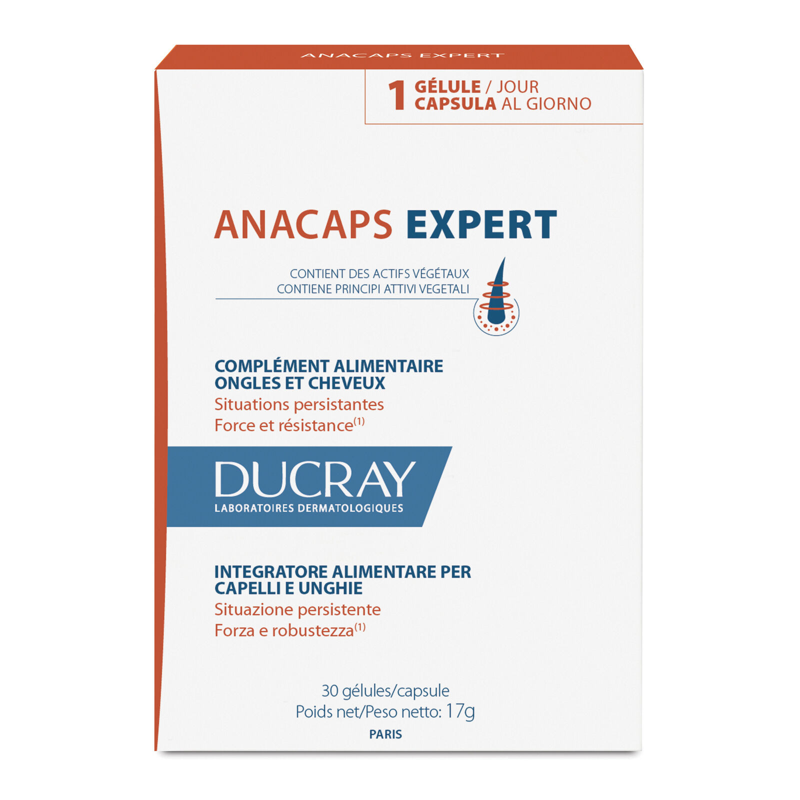 Ducray Anacaps Expert Integratore Per Capelli e Unghie 30 Capsule