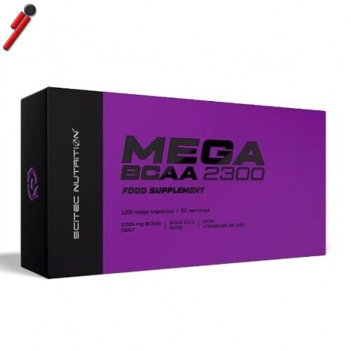 Scitec Nutrition - Mega Bcaa 1400, 120 cps. Aminoacidi ramificati con Vitamine