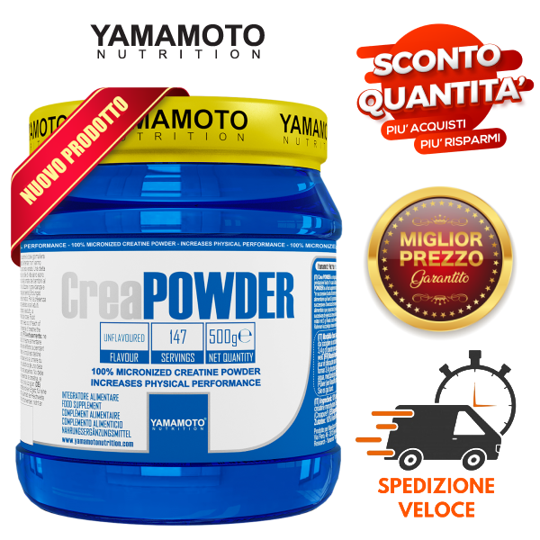 Creatina Yamamoto CreaPowder 500g -- Monoidrato Micronizzata 200 Mesh in Polvere