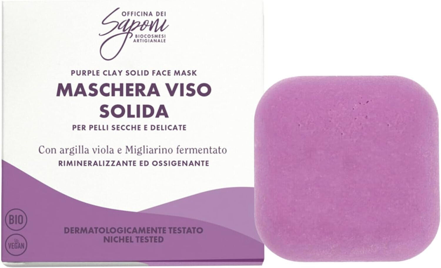 Officina dei Saponi Maschera Rimineralizzante ed ossigenante con argilla viola
