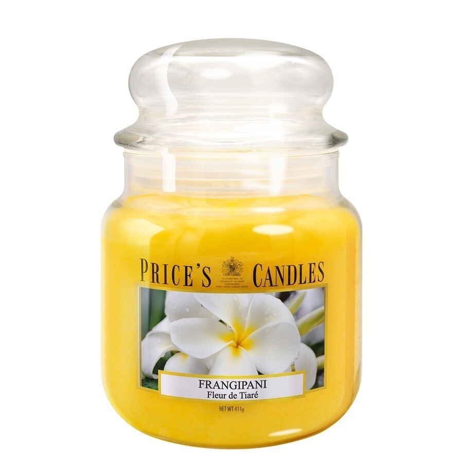 PRICE'S CANDLES Frangipani Monoi scented candle in medium jar