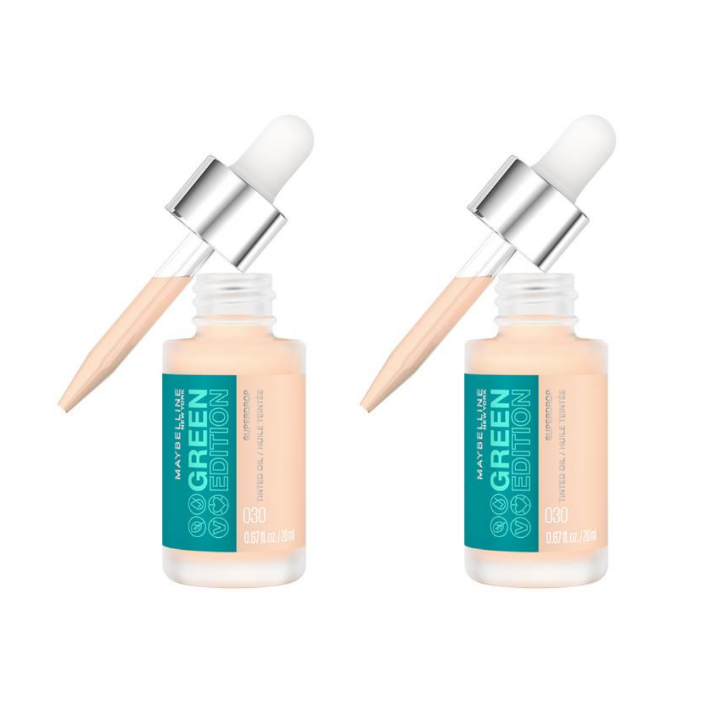 Maybelline New York Green Edition Superdrop Tinted Oil Foundation 20ml - 30 x2