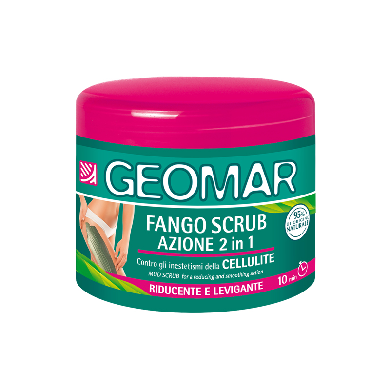 pezzi di Geomar Fango Scrub, Azione Lipolitica ed Esfoliante 600 g - 2 PEZZI