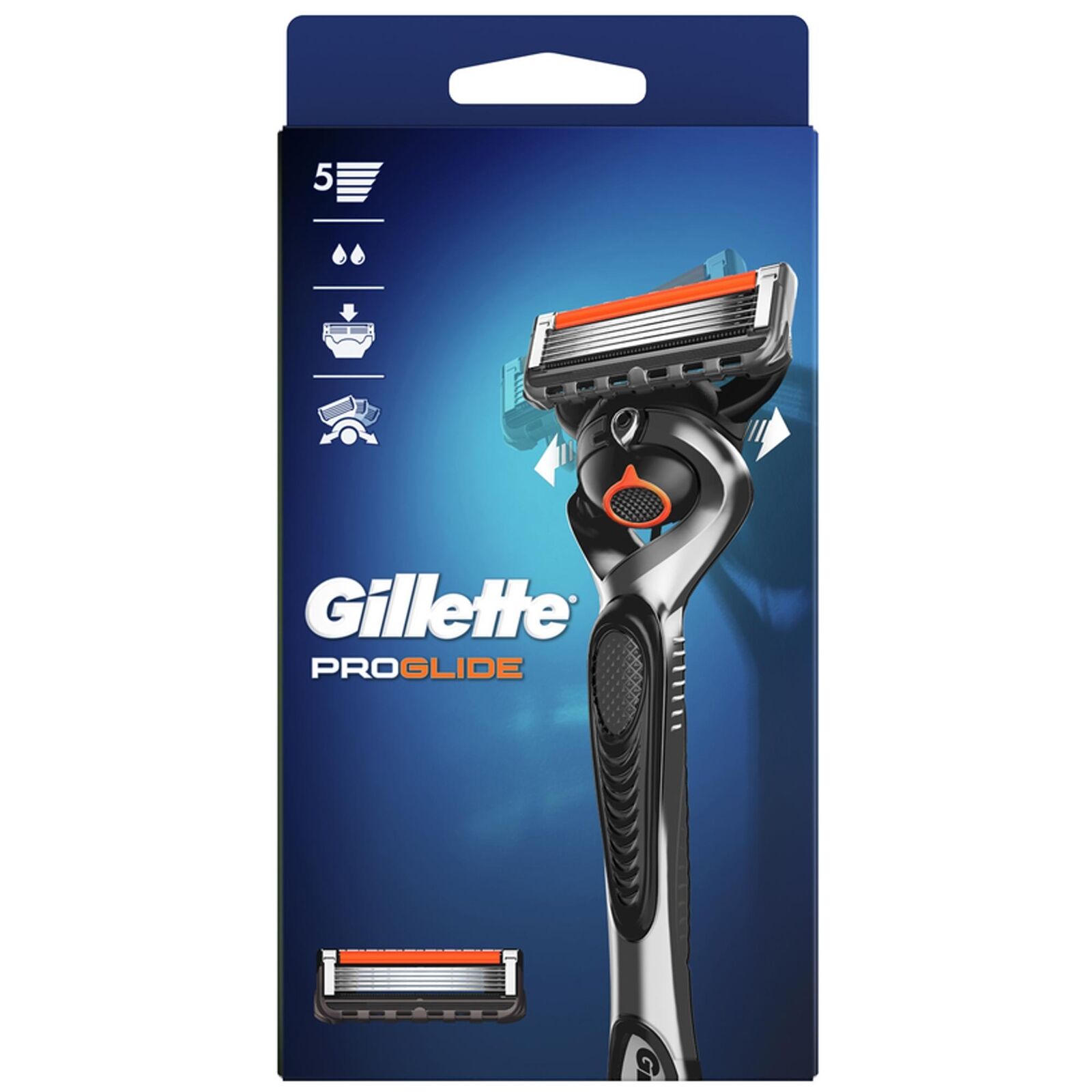 GILLETTE RASOIO DA BARBA PROGLIDE FLEXBALL MANUAL CON 2 RICARICHE
