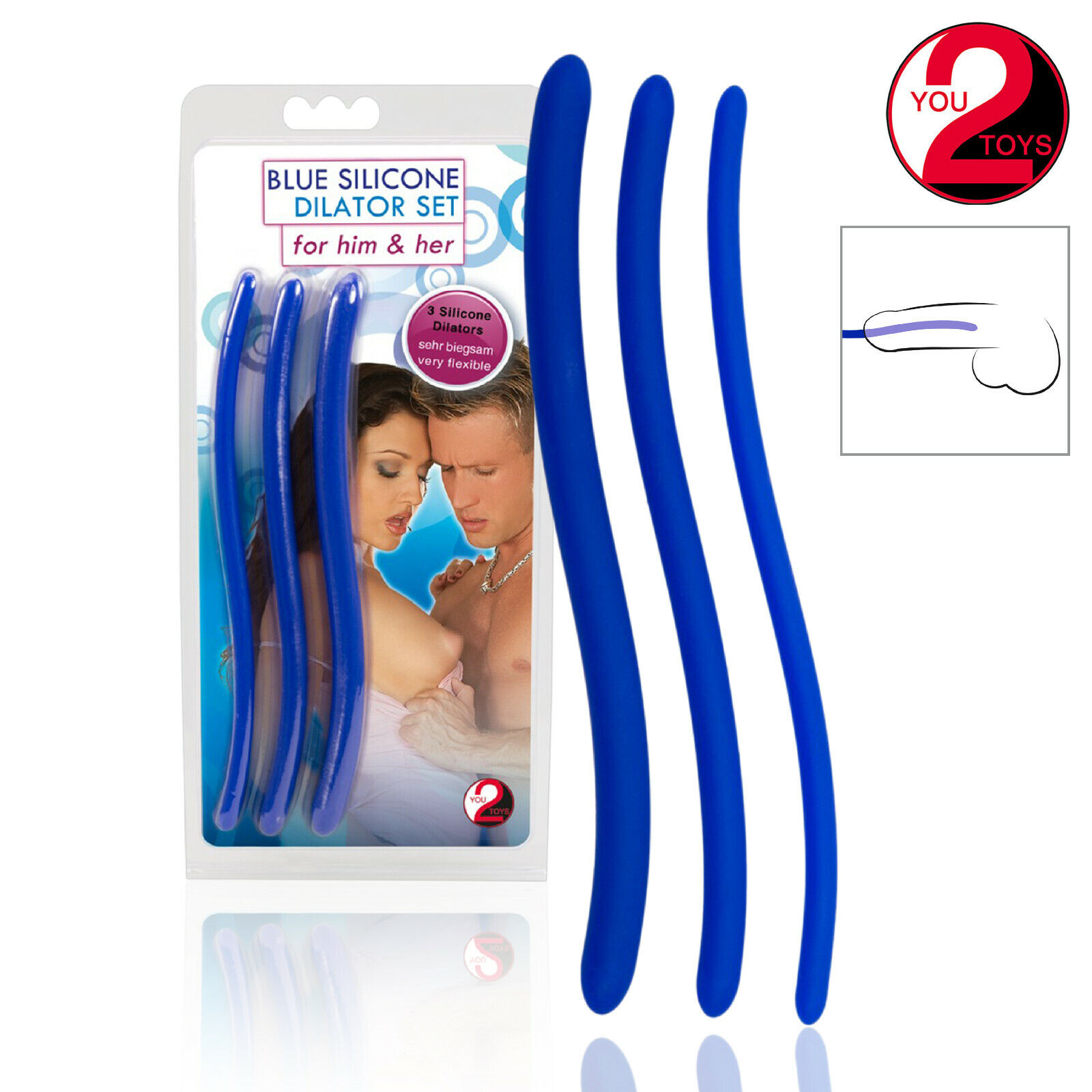 Dilatatore Uretrale o Vaginale, Sonda per Pene Vagina Silicone Men/Women Dilator