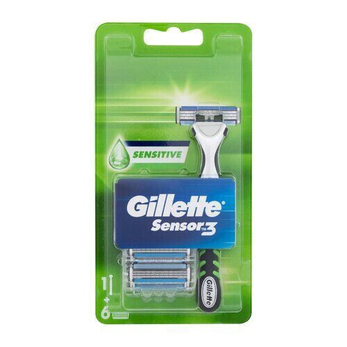 GILLETTE SENSOR 3 RASOIO + 6 RICAMBI