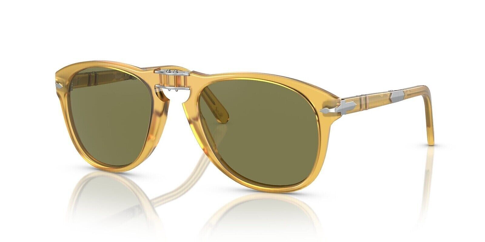 Persol Steve McQueen Po: 0714SM 204/P1 54 Opale Giallo Verde Polarizzate Sole