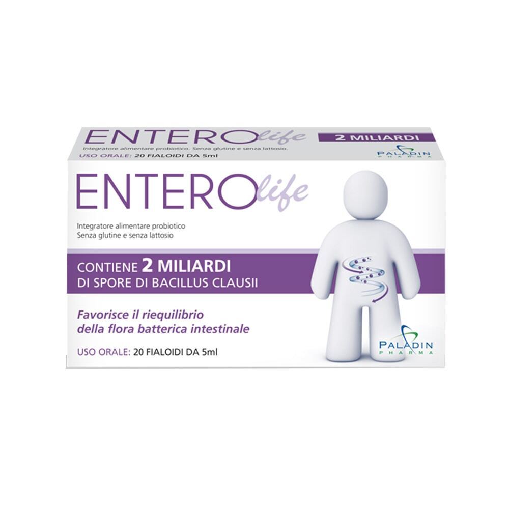 Paladin Pharma Enterolife 2 Miliardi Integratore Alimentare, 20 Fialoidi da 5ml