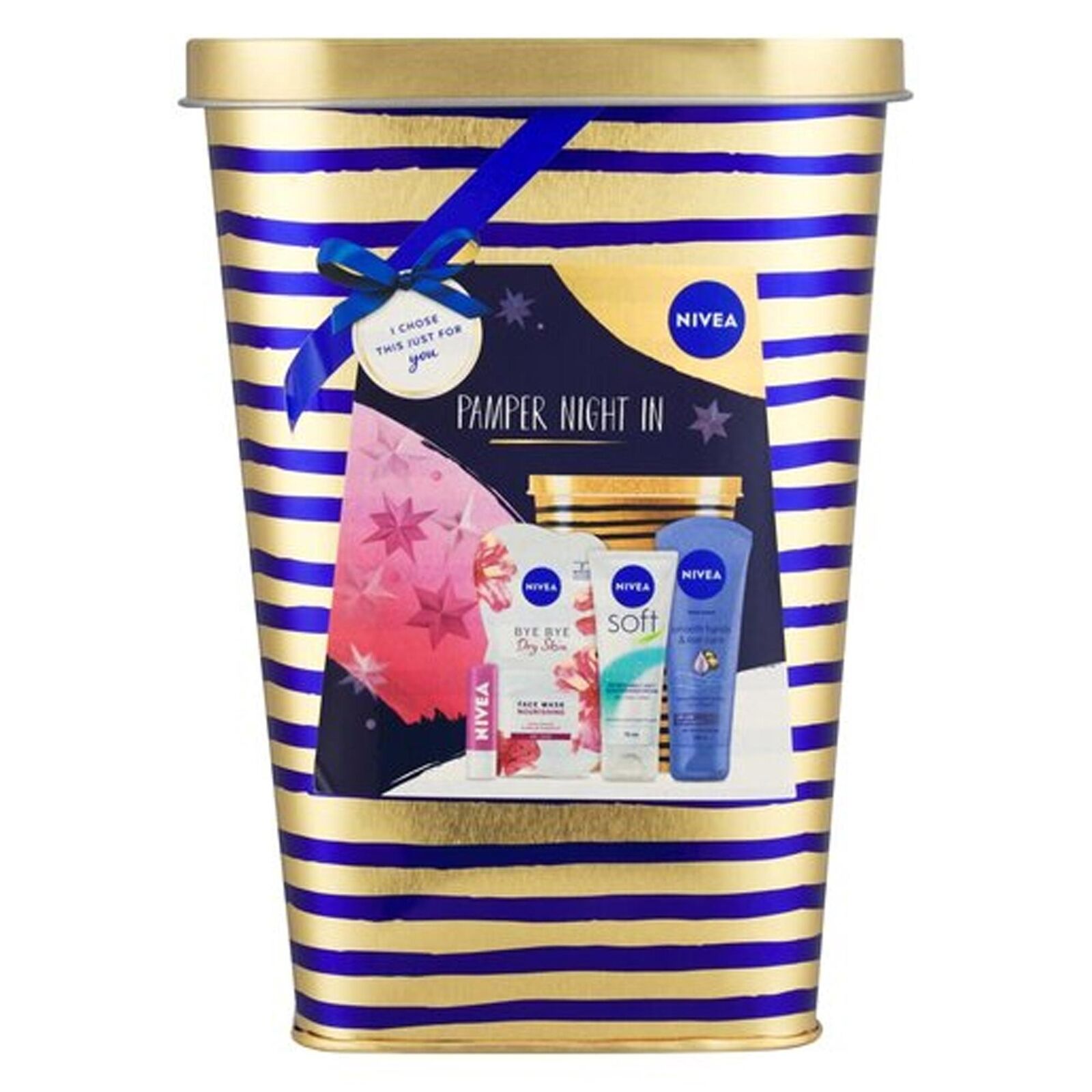 NIVEA COFFRET PAMPER NIGHT IN REGALO SET CREMA MANI VISO MASCHERA BALSAMO LABBRA