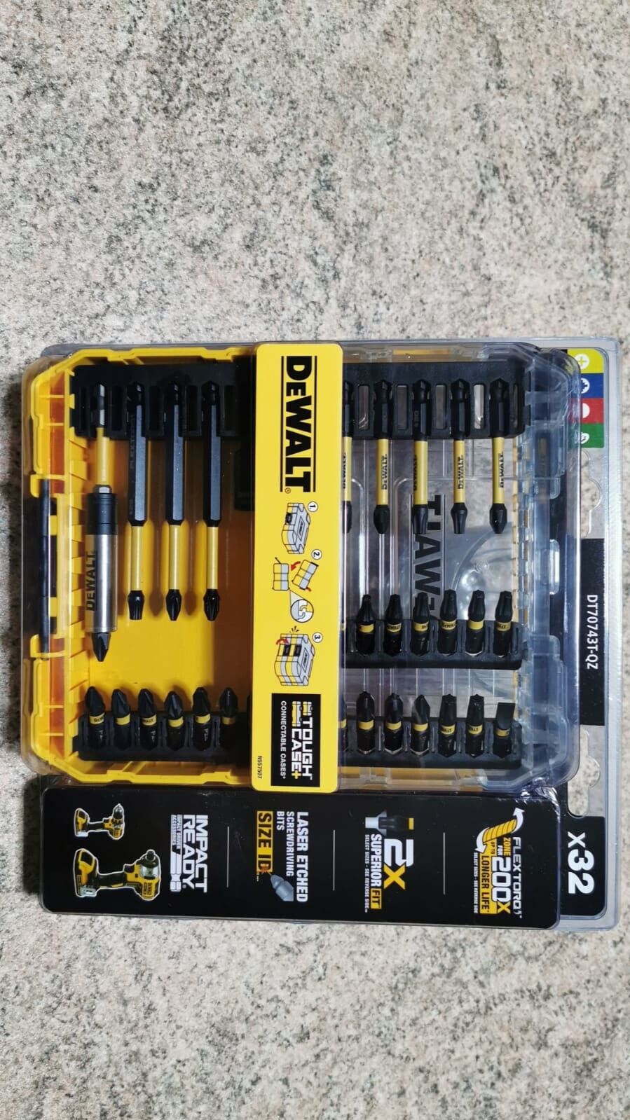 N. 1DeWalt DT70743T-QZ Set Inserti Bits Trapano Avvitatore Flextorq 32pz