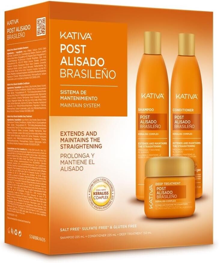 Kativa Treatment post raddrizzamento Brazilian Vegan 3 prodotti