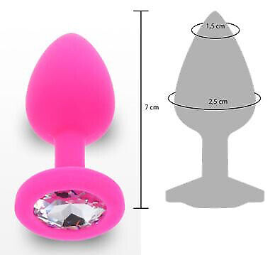 Plug anale mini in silicone dilatatore indossabile con pietra piccolo dildo butt