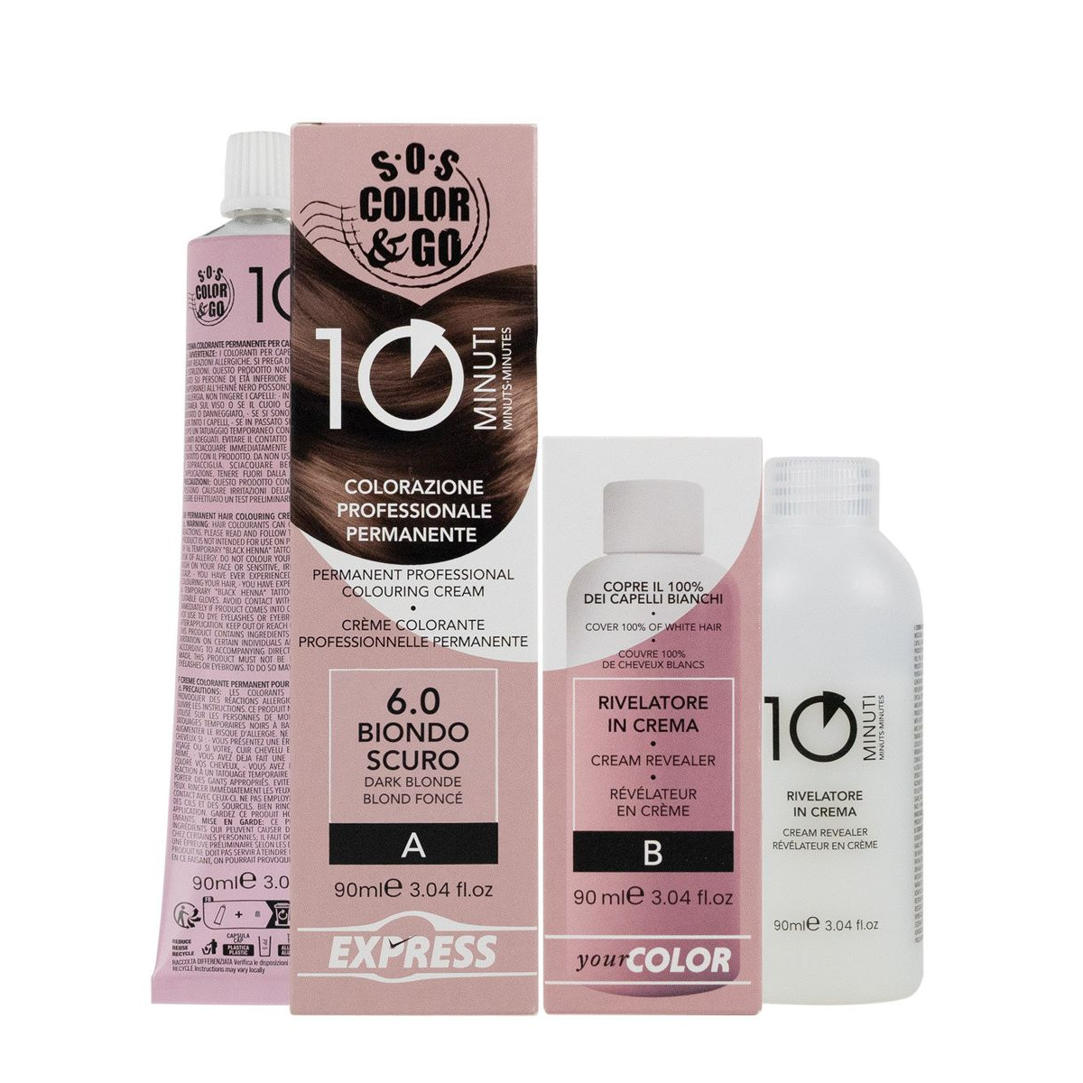 ALAMA SOS COLOR GO 10 MINUTI COLORAZ. PROFESSIONALE PERMANENTE 6.0 BIONDO SCURO