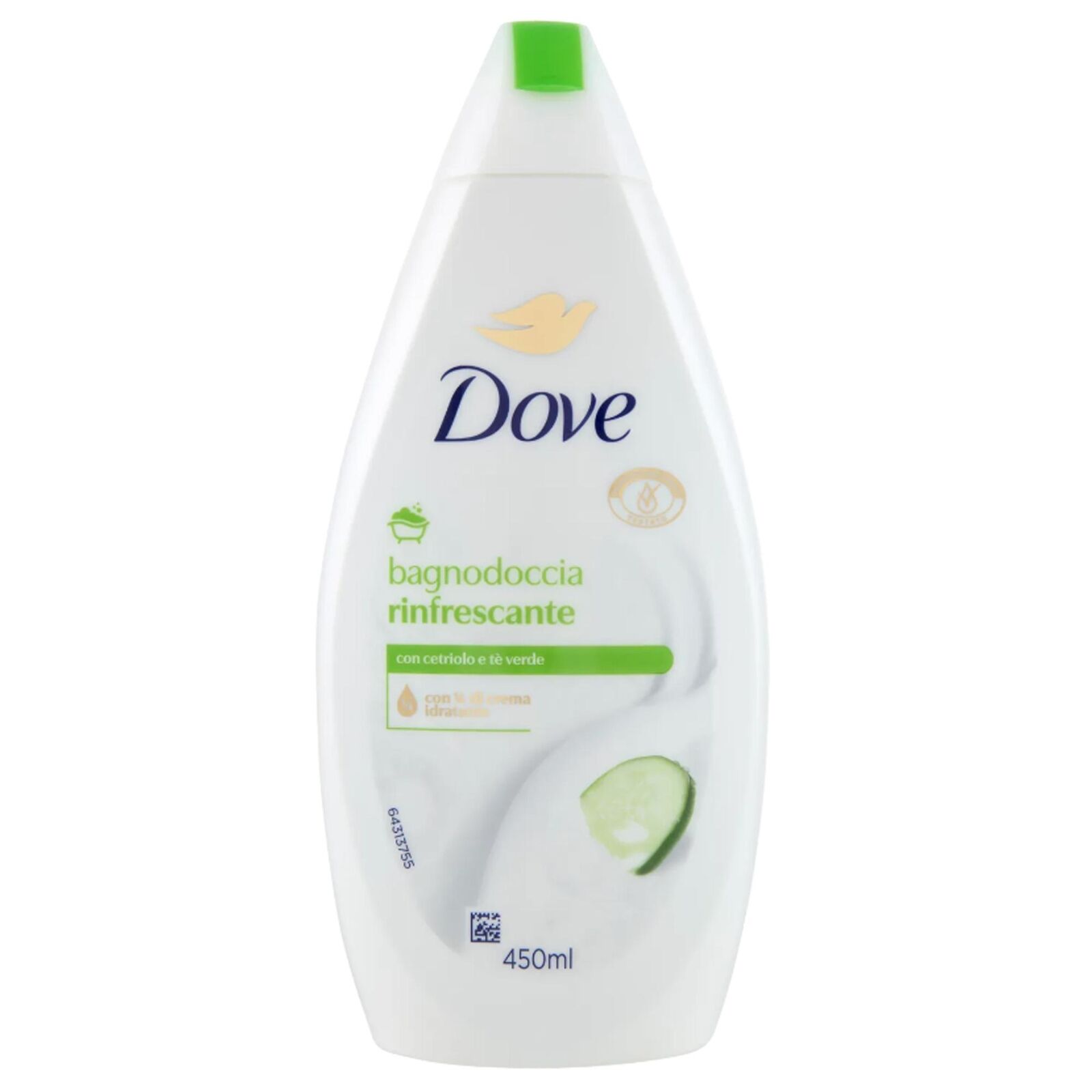 DOVE BAGNODOCCIA CORPO CON CREMA IDRATANTE 450ML RINFRESCANTE