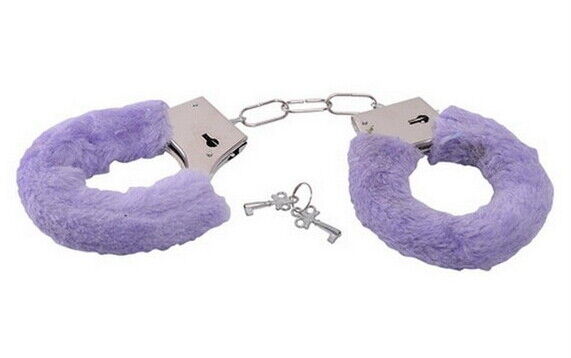 MANETTE IN ECO PELLICCIA  LILLA  ACCESSORIO SEXY EROTICO BONDAGE