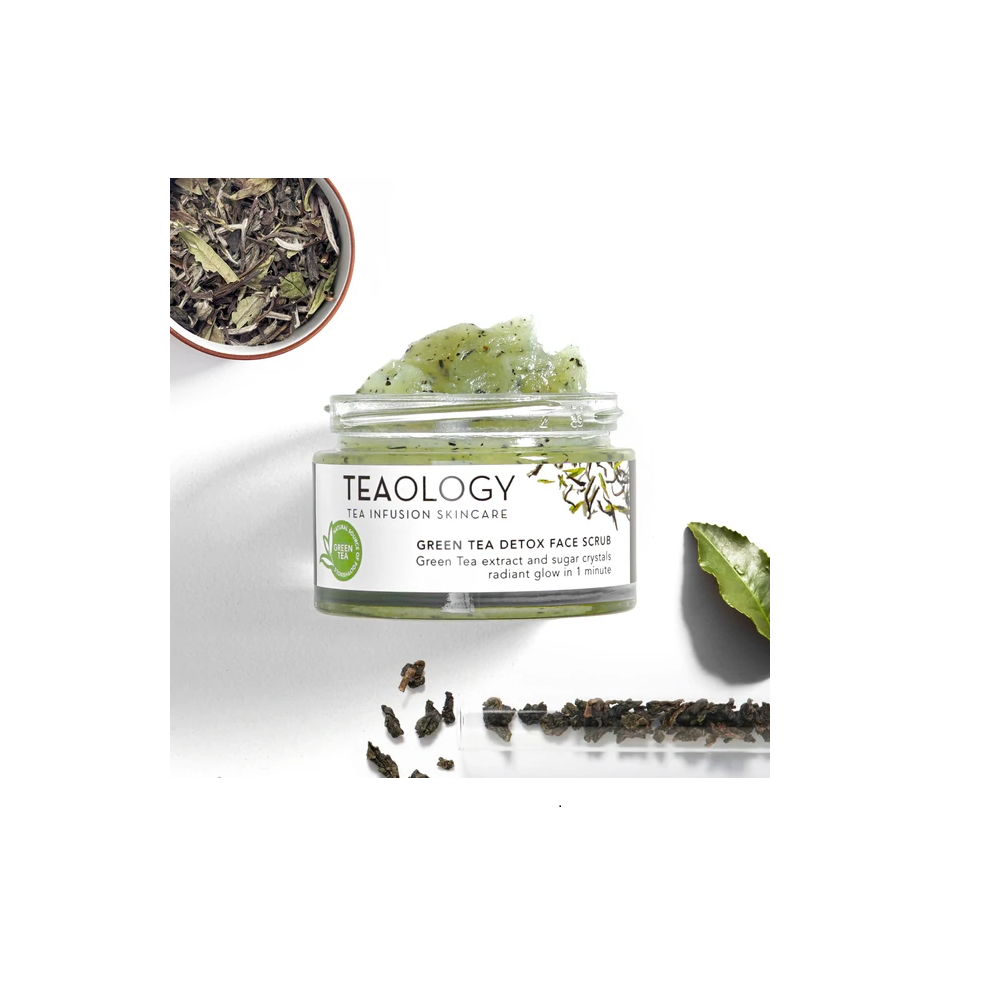 TEAOLOGY SKINCARE GREEN TEA DETOX SCRUB VISO 50ml BURRO-ESFOLIANTE Tè VERDE