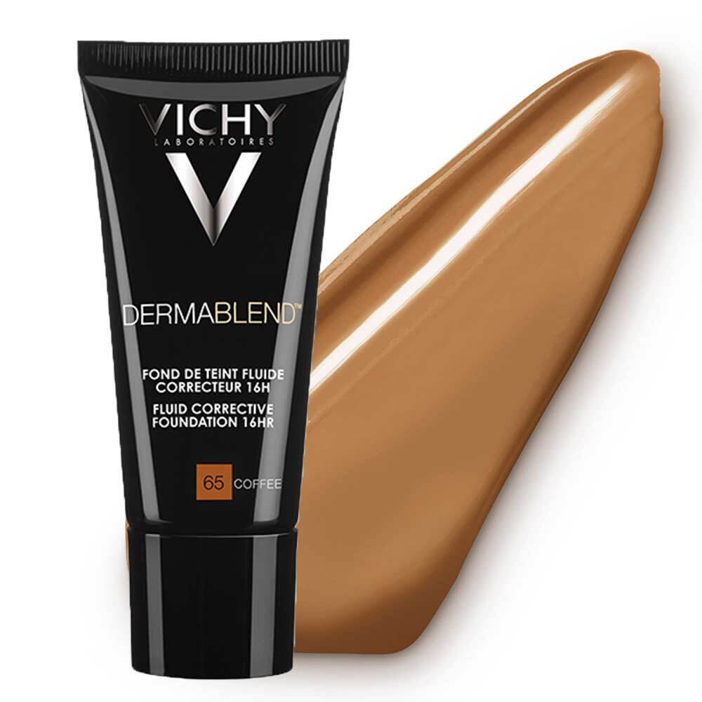Vichy Dermablend - Fondotinta Correttore Fluido 16H Colore 65 Coffee, 30ml