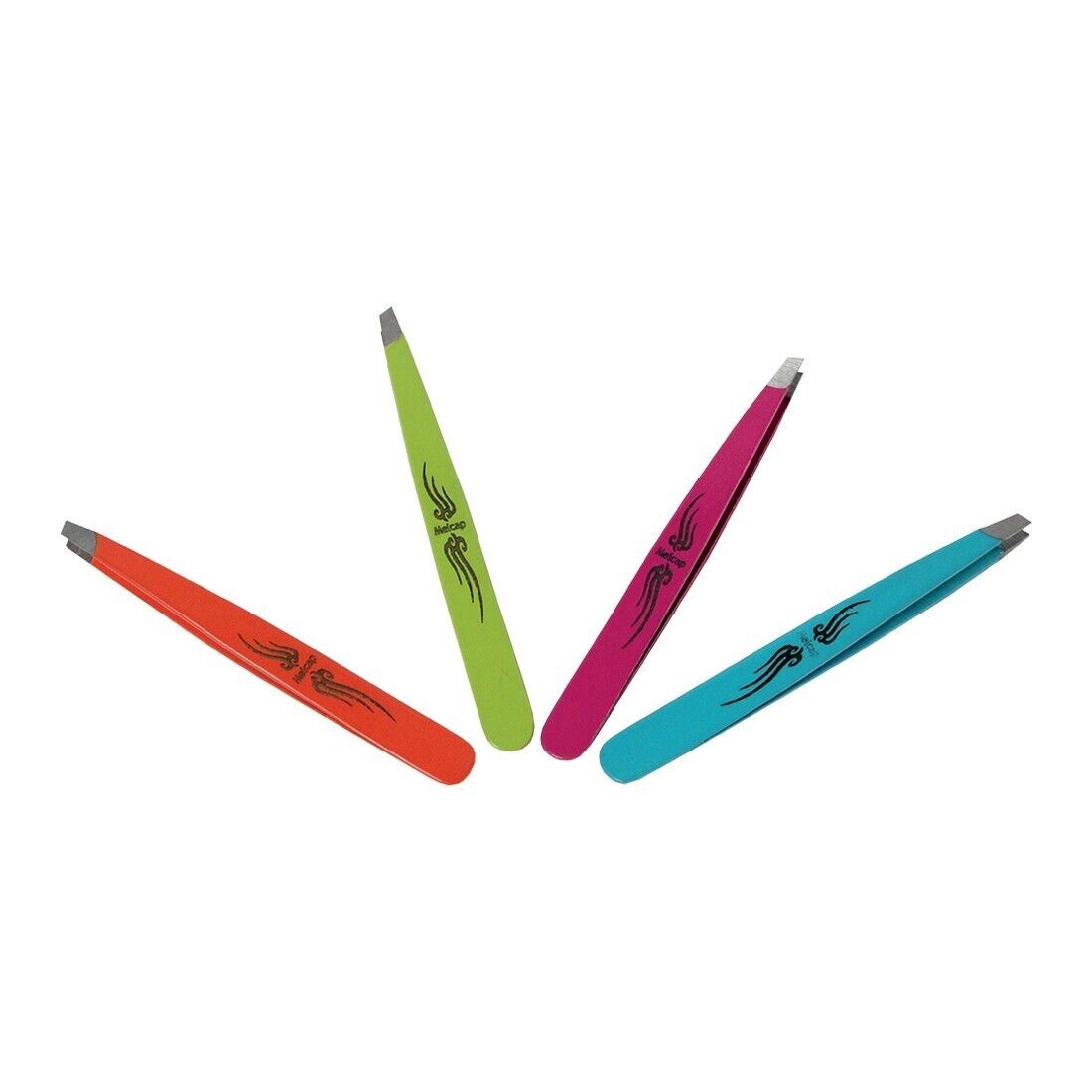 Pinza ciglie tribe colorata Melcap punta obliqua 01048